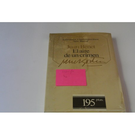 EL AIRE DE UN CRIMEN. Nº 12 COLECCIÓN SEIX BARRAL