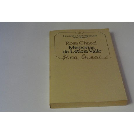 MEMORIAS DE LETICIA VALLE. Nº 27 COLECCIÓN SEIX BARRAL