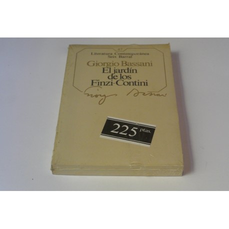 EL JARDÍN DE LOS FINZI-CONTINI. Nº 47 COLECCIÓN SEIX BARRAL