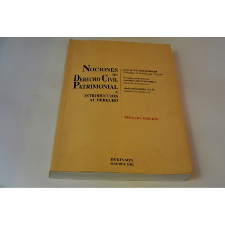NOCIONES DE DERECHO CIVIL Y PATRIMONIAL E INTRODUCCIÓN AL DERECHO.