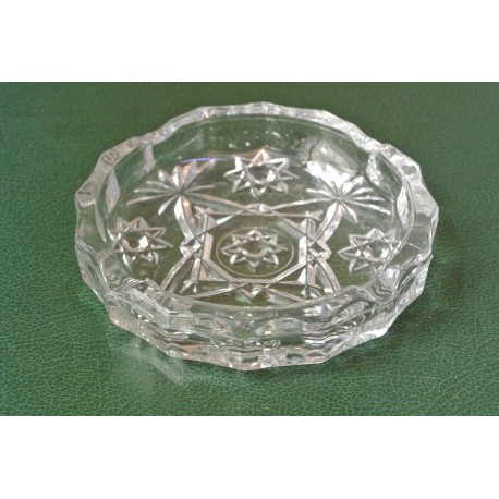 CENICEROS VINTAGE DE CRISTAL TRANSPARENTE DE SOBREMESA SIGLO XX