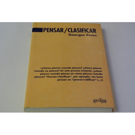 PENSAR / CLASIFICAR