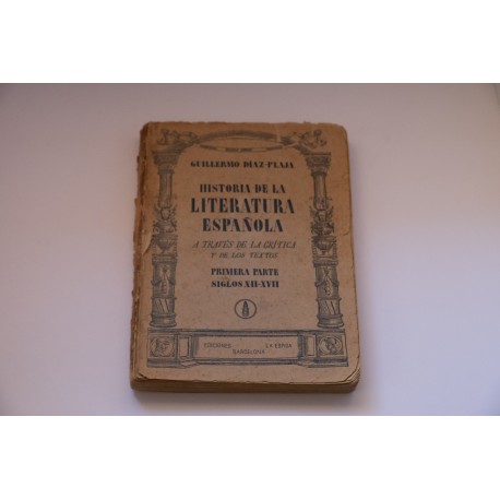 HISTORIA DE LA LITERATURA ESPAÑOLA