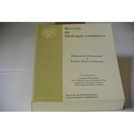 REVISTA DE FILOLOGÍA ROMÁNICA. 