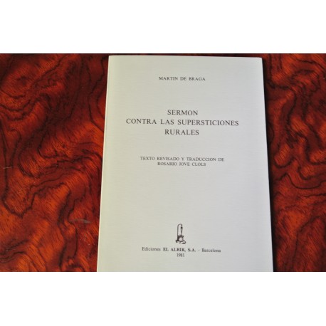 SERMON CONTRA LAS SUPERSTICIONES RURALES