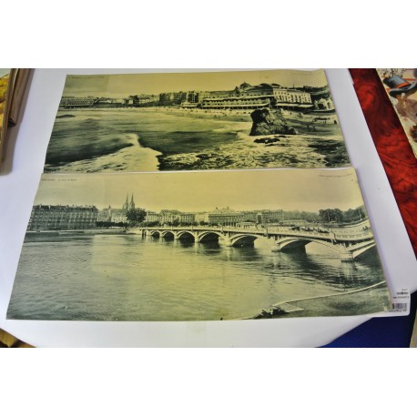 POSTALES ANTIGUAS DE BAYONNA Y BIARRITZ, PANORÁMICAS EN BLANCO Y NEGRO DE LOS AÑOS 30
