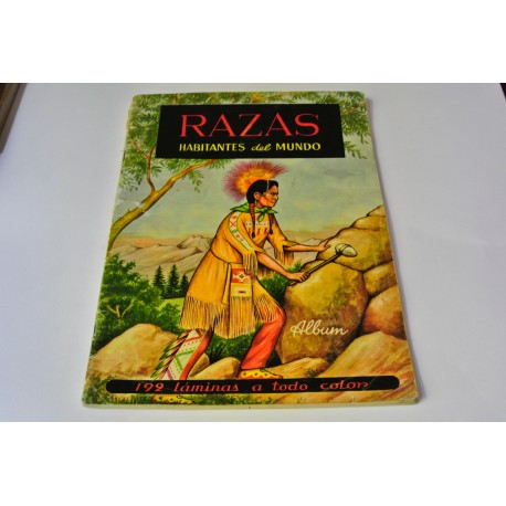 RAZAS DE HABITANTES DEL MUNDO. ÁLBUM DE CROMOS EN COLOR